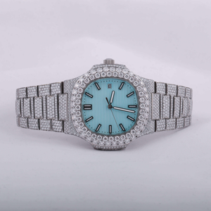 Reloj de Lujo Estilo Hip Hop con Diamantes de Moissanita, Movimiento Mecánico, Función de Fecha para Hombre y Mujer. - Product Image 1