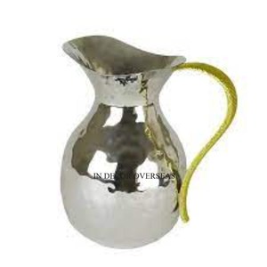 Vente chaude Argent Brillant Poli En Acier Inoxydable Fait De Forme Antique Pichet De Bière Et De Vin Avec Papillon Designer Poignée Fourniture - Product Image 6