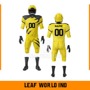 Venta al por mayor de alta calidad de fútbol americano Jersey cómodo equipo desgaste uniforme con mangas cortas MOQ bajo diseño transpirable - Product Image 4