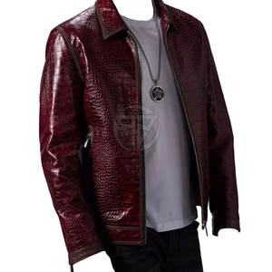 Chaqueta de Invierno de Cuero Repujado para Hombre, Corte Clásico, con Logotipo Frontal, Ligera y Ecológica, Diseño Elegante - Product Image 6