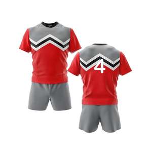 Ropa deportiva 100% Poliéster Conjuntos de uniformes de rugby Impresión personalizada Secado rápido Antibacteriano Adulto Unisex - Product Image 2