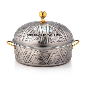 Hotpot isolé en métal pour garder les aliments au chaud Réchauffeur de table en métal de luxe de qualité supérieure pour les mariages arabes - Product Image 3