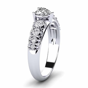 Anillo de Compromiso Vintage con Forma de Corazón y Redonda para Mujer - Product Image 4