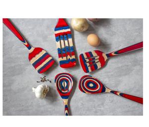 Mirha Malta Collection Premium Handmade <b>Wooden</b> Cooking Utensil Set Made in India Spoon Included - Product Image 3