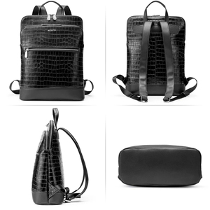 2025 luxe en cuir étanche affaires voyage sac à dos pour ordinateur portable collège sac d'école pour hommes concepteur en plein air randonnée sac à dos - Product Image 2