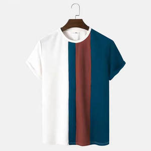 เสื้อยืดผู้ชายคอกลมแขนสั้นสำหรับผู้ชายเสื้อลำลองทรงโอเวอร์ไซส์ดีไซน์ใหม่โลโก้แบบกำหนดเอง - Product Image 3