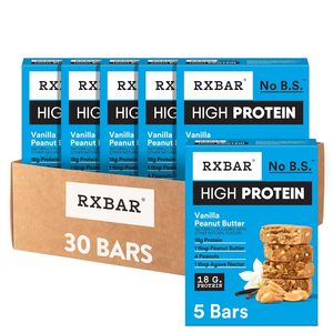 RXBAR High Protein Bars, Gluten Free, Protein Snacks, Vanilla Peanut Butter (6 <b>Boxes</b>, 30 Bars) - Product Image 1
