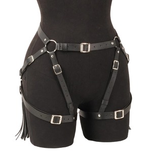 Ceinture porte-jarretelles sexy pour femme en cuir véritable, style gothique, bondage, cuisse, lingerie fétichiste, personnalisable, qualité supérieure - Product Image 3