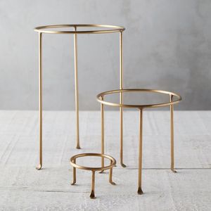 Set di 3 stand per <span class=keywords><strong>Pizza</strong></span> in ferro Design classico rotondo di diverse dimensioni perfette per ristoranti per matrimoni eleganti stoviglie in metallo stand