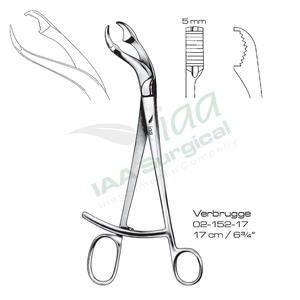 คีมจับกระดูกเวอร์บรูก 17 ซม. คีมจัดกระดูกสำหรับศัลยกรรมกระดูก 02-152-17 สแตนเลส - Product Image 2