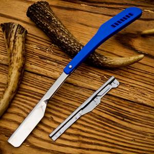 Maquinilla de afeitar recta de acero inoxidable de hoja única compatible con OEM personalizada para afeitado facial y corporal - Product Image 2