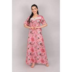 Vestido de noche largo de estilo moderno para mujer, ropa de dormir Sexy de algodón suave de secado rápido, transpirable, suave para todas las estaciones - Product Image 1