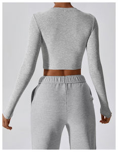Ensembles de jogging et survêtements respirants écologiques pour femmes avec logo personnalisé, séchage rapide, grandes tailles, pour le jogging, vente en gros, ensemble de yoga - Product Image 3