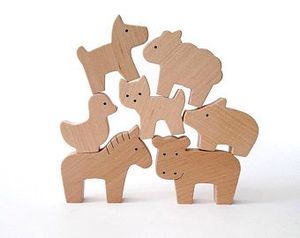 Động vật bằng gỗ xếp chồng và cân bằng đồ chơi-Vườn thú, trang trại, Safari, Úc, động vật biển - Product Image 6