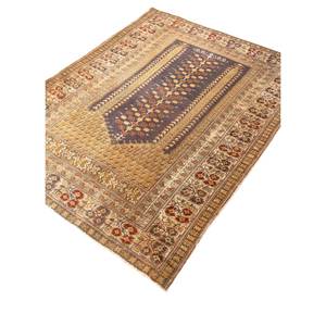 Tapis en laine noués à la main Aalam, motif floral et abstrait rouge et orange, pour entrée et salon, 9x12 rectangulaire - Paem-1262 - Product Image 2