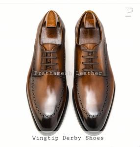 Chaussures Derby en cuir U Tip Semelle intérieure supérieure en cuir souple et confortable pour hommes, y compris les chaussures formelles tendance de haute qualité - Product Image 6