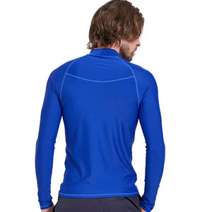Rash Guard uni personnalisé de haute qualité pour garçons chemises de couleur bleue pour hommes avec taille personnalisée et étiquette de marque - Product Image 2