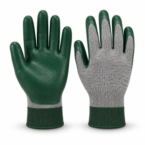 Durable Nitrile Coated <b>Gloves</b> 10mil Thick <b>Moisture</b>-Wicking Latex-Free Combining Abrasion Resistance Comfortable Movement - Product Image 2