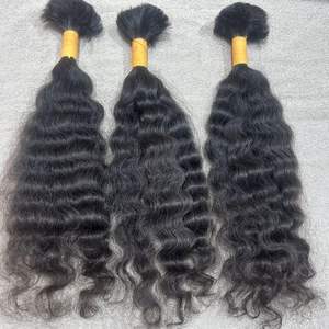 Venta al por mayor auténticas extensiones de cabello VIRGEN DEL SUR DE LA India paquetes de cabello humano crudo extremos dibujados dobles - Product Image 3