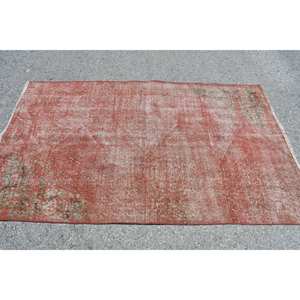 Alfombra turca de área grande, diseño clásico de retazos rojo y verde, Material de lana de 3,8x6,4 pies, respaldo de látex, pasillo rectangular Kilim de 10mm - Product Image 3