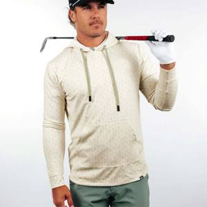 Sudadera con capucha de lana gruesa de forma cónica para hombre, Sudadera corta, jersey de mezcla de poliéster y algodón con tinte liso - Product Image 1