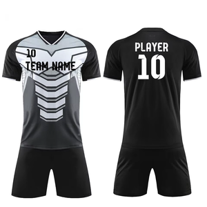 Jersey personalizado negro sublimación al por mayor traje barato camisetas de práctica de fútbol camiseta de fútbol juvenil personalizada - Product Image 5