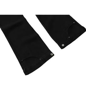 Pantalon large pour homme, coupe évasée, taille haute, 100% coton biologique, toile épaisse, coupe décontractée, confort flexible, respirant, coupe-vent - Product Image 4