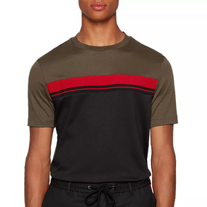 JISHI hombres Retro moda marca Ins Casual manga corta Ringer camiseta guapo alfabeto American Street personalidad estilo - Product Image 4