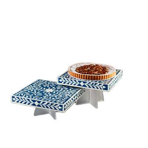 Soporte de pastel con incrustaciones de hueso al por mayor soporte de pastel para servir dulces y postres de alta calidad personalizado según sus presupuestos - Product Image 1