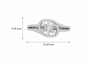 Bague scintillante pour femme en or 14 carats et diamants naturels taille brillant rond |   0.31Ctw Usage Quotidien - Product Image 2