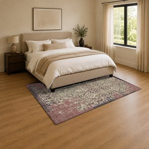 Tapis RUGS DEPOT LXDP-0241 en gros, couleur terre cuite dorée, style bohème persan, imprimé numériquement, lavable en machine, en chenille, antidérapant - Product Image 3