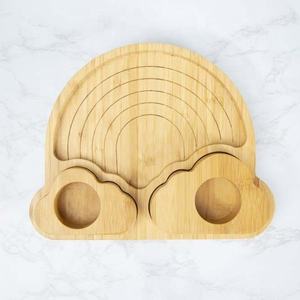 Fabricant vietnamien vente en gros assiette à compartiments en bois d'acacia assiette en forme d'éléphant pour enfants OEM Logo personnalisé variété de choix - Product Image 5