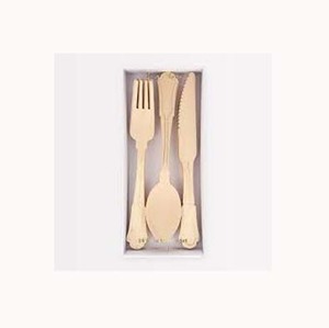 Juego de cubiertos de viaje para acampar, cuchara de madera, tenedor, cuchillo, cubiertos, vajilla para el hogar, cocina, cenas, fiestas y uso doméstico - Product Image 5