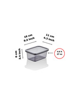 Set van 12 rechthoekige transparante milieuvriendelijke moderne voedselbewaarbakken, koelkastorganizer, stapelbare plastic containers met handgrepen