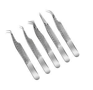 Juego de Pinzas para Pestañas Profesionales Hechas a Medida, de 90 Grados, de Acero Inoxidable de Alta Calidad con Punta Puntiaguda - Product Image 1