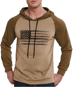 Men's Sweatshirt USA FLAG Patriotic Graphic <b>Polyester</b> <b>Hoodies</b> for Men Pocket Raglan Long Sleeve Sweatshirts - Product Image 3