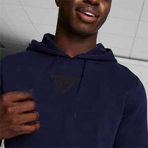 Sweats à capuche pour hommes logo personnalisé brodé et imprimé conception de logo OEM couleur bleu marine sweats à capuche pour hommes vente en gros - Product Image 2