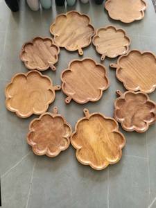 Vente en gros Assiette alimentaire en bois plateau rond en bois assiette de présentation en bois personnalisée/nourriture aux fruits servant des plats ronds au meilleur prix - Product Image 3