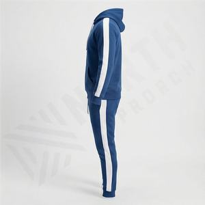 Vêtement de sport unisexe en coton 100% sur mesure en gros, survêtement de sport pour homme, rayé, vêtements de fitness d'hiver, couleur personnalisée, entraînement - Product Image 3