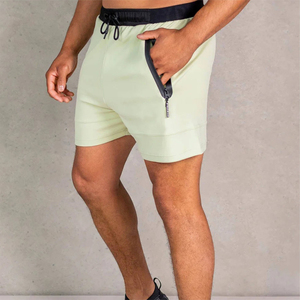 Shorts pour hommes personnalisés avec poche zippée, taille à cordon de serrage, style décontracté d'été, streetwear, vêtements de sport et de gym - Product Image 4