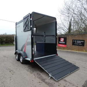 Nouvelle semi-remorque à paroi latérale en acier remorque à essieu pour bétail ou cheval avec remorque de camion à cheval 12R22.5 - Product Image 1