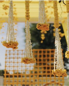 ดอกดาวเรือง tuberose ฉากหลัง haldi อุปกรณ์ตกแต่งงานแต่งงานแบบอินเดียโรแมนติกไดวาลีดอกไม้งานปาร์ตี้ตกแต่ง - Product Image 6