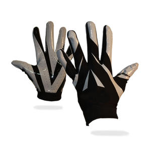 Venta directa de fábrica Guantes de receptor de fútbol Guantes de fútbol con logotipo personalizado asequible Guantes de recepción de fútbol antideslizantes - Product Image 1
