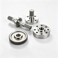 Composants de flange d'arbre d'engrenage usinés sur mesure par CNC, en alliage d'acier inoxydable, pièces de transmission mécanique de précision