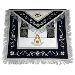 Accessoires de Cérémonie Maçonniques Personnalisés : Tabliers, Écharpes, Colliers – Broderie Premium, Qualité Supérieure - Product Image 1