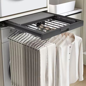 Porte-pantalons coulissant silencieux à fermeture amortie, accessoires de garde-robe, porte-chaussures, porte-pantalons - Product Image 4