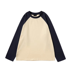 Nuevas Camisetas Personalizadas de Manga Larga Raglán, 100% Algodón, 180g, Gruesas, de Secado Rápido, Transpirables, Corte Regular Informal, para Hombre, al por Mayor - Product Image 3