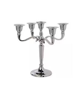 Candelabros de piso de lujo modernos, centro de mesa, candelabros de aluminio blanco de 5 brazos de Metal alto para decoración de boda - Product Image 2