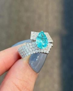 Bague de fiançailles pour femme en diamant Pariba, plaqué or 18 carats, certifiée IGI, diamant naturel taille brillant tendance - Product Image 1