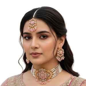 Collier long bleu victorien - Bijoux indiens - Bijoux pakistanais - Collier long indien - Collier à perles bleues - Product Image 1